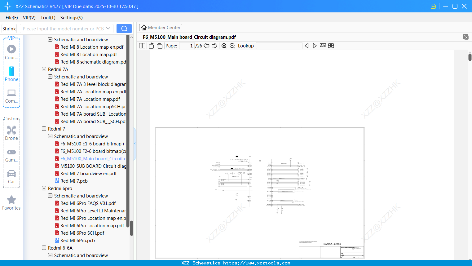 Xiaomi Redmi F6_M5100_Main Board_Circuit Diagram